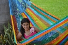 Hamac mexicain en filet - Matrimonial Rainbow Plus MacaTex by MacaMex MA-00639 color multicouleur