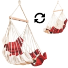 Závesné kreslo SoftChair Hot Chocolate s certifikátom FSC™ čalúnené červenou farbou odolnou voči poveternostným vplyvom by MacaMex MA-11501 color červená