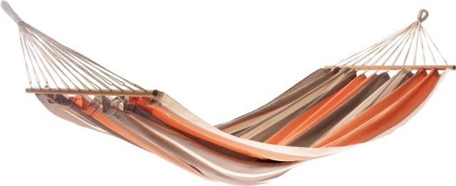 MIss Brasil hammock with wooden spreader bar - orange brown by Jobek - Germany JO-25376-OLD color оранжевый