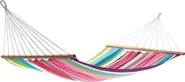 Aruba hammock with wooden spreader bar by Jobek - Germany JO-25645-OLD color flerfärgad