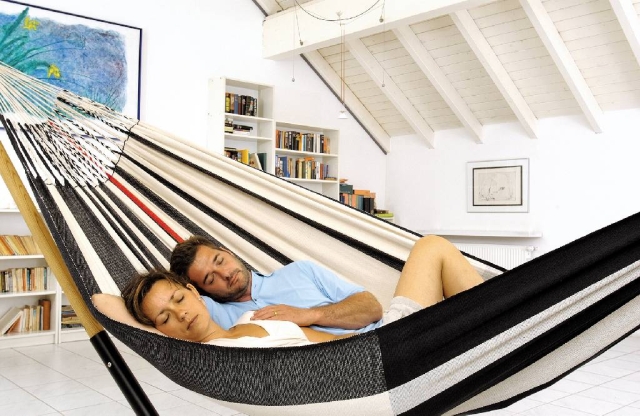 Hammock Arhuaco H160 black-white by LaSiesta LS-ARH16-9 color sokszínű
