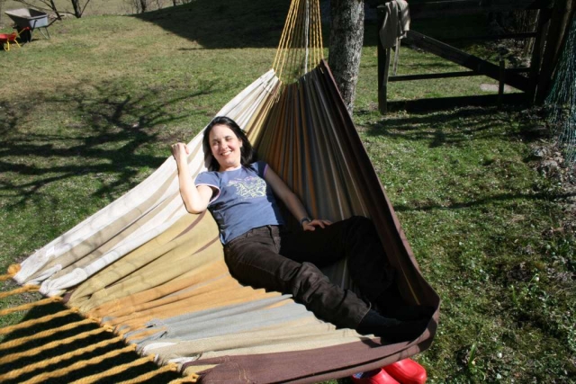 Playa Grande Mocca Hamac en tissu by MacaMex MA-01201 color brun