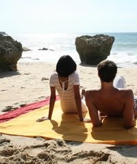 Ticket to Moon Beach blanket yellow-red by Ticket to the moon TM-TT-3734 color yellow