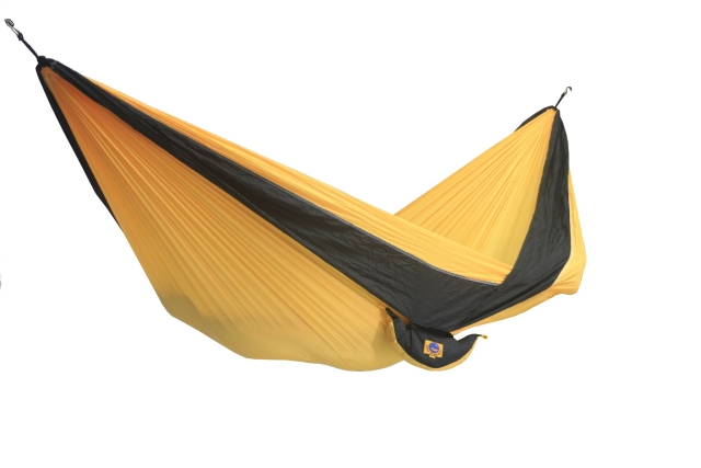 Double travel hammock yellow-black by TicketToTheMoon TM-THD-3707 color yellow