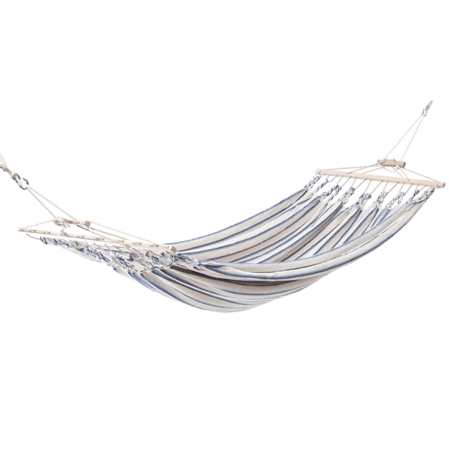 Chico Double Hammock Cotton 3 White-Blue by Chico CI-2103 color blue