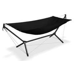 QNUX Home - Hammock set space saving by QNUX QN-HBLACK color black