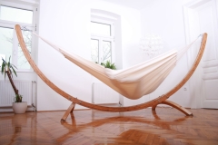 Hamac avec support Siesta Grande Deluxe + Brasil Premium Naturel by MacaMex MA-90103 color nature / beige