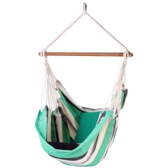 Relaxa Mint Hanging chair cotton green white by MacaMex MA-11401 color zielony