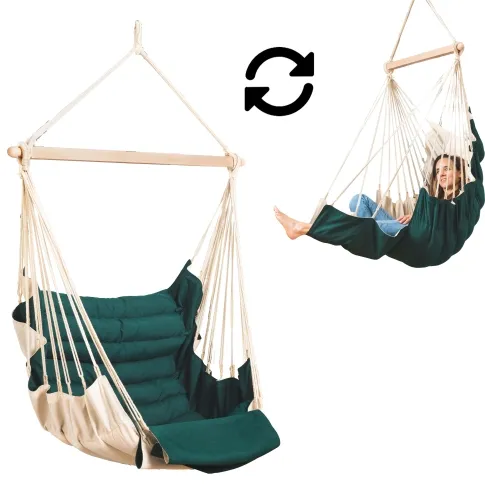 SoftChair Emerald FSC&trade; padded swinger green weatherproof by MacaMex MA-11503 color green