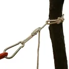 Ropeset Easy White - adjustable length rope with carabiner by MacaMex MA-21060 color white