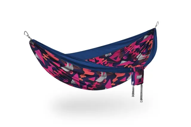 DoubleNest Hammock Print Synthwave / Sapphire by ENO EN-DNP255 color multicolor