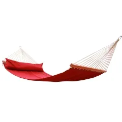 Miami Red (certifikát FSC™) polstrovaná tyčová hojdacia sieť odolná voči poveternostným vplyvom červená by MacaMex MA-25500 color červená